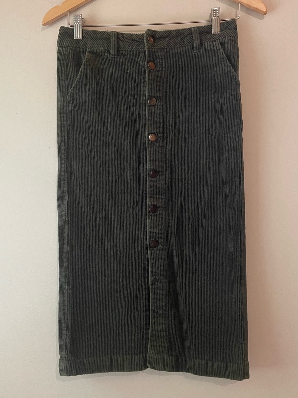 d.jeans | Green Corduroy Skirt